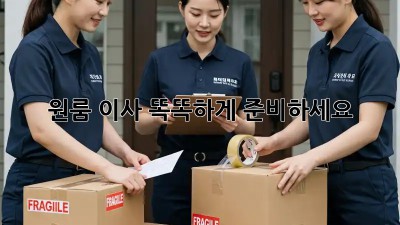원룸 이사, 똑똑하게 준비하세요!