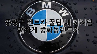중랑구 렌트카 꿀팁🍯: 내 차처럼 편하게! #중화동렌트카